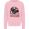 American Customs Hot Rod Garage USA Mens Sweatshirt Jumper Light Pink