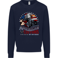 American Customs Hot Rod Garage USA Mens Sweatshirt Jumper Navy Blue