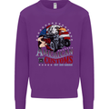 American Customs Hot Rod Garage USA Mens Sweatshirt Jumper Purple