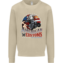 American Customs Hot Rod Garage USA Mens Sweatshirt Jumper Sand