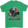 American Customs Hot Rod Garage USA Mens T-Shirt Cotton Gildan Irish Green