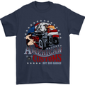 American Customs Hot Rod Garage USA Mens T-Shirt Cotton Gildan Navy Blue