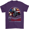 American Customs Hot Rod Garage USA Mens T-Shirt Cotton Gildan Purple