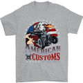 American Customs Hot Rod Garage USA Mens T-Shirt Cotton Gildan Sports Grey