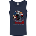 American Customs Hot Rod Garage USA Mens Vest Tank Top Navy Blue