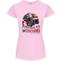American Customs Hot Rod Garage USA Womens Petite Cut T-Shirt Light Pink