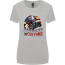 American Customs Hot Rod Garage USA Womens Wider Cut T-Shirt Sports Grey