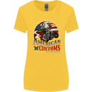 American Customs Hot Rod Garage USA Womens Wider Cut T-Shirt Yellow