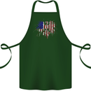 American Eagle Flag 4th of July USA Cotton Apron 100% Organic Forest Green