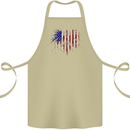 American Eagle Flag 4th of July USA Cotton Apron 100% Organic Khaki
