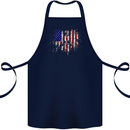 American Eagle Flag 4th of July USA Cotton Apron 100% Organic Navy Blue