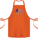 American Eagle Flag 4th of July USA Cotton Apron 100% Organic Orange
