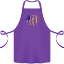 American Eagle Flag 4th of July USA Cotton Apron 100% Organic Purple