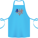 American Eagle Flag 4th of July USA Cotton Apron 100% Organic Turquoise
