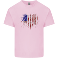 American Eagle Flag 4th of July USA Mens Cotton T-Shirt Tee Top Light Pink