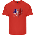 American Eagle Flag 4th of July USA Mens Cotton T-Shirt Tee Top Red