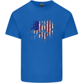 American Eagle Flag 4th of July USA Mens Cotton T-Shirt Tee Top Royal Blue
