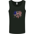 American Eagle Flag 4th of July USA Mens Vest Tank Top Black