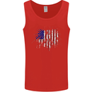 American Eagle Flag 4th of July USA Mens Vest Tank Top Red