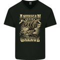 American Eagle Garage Bike Motorbike Mens V-Neck Cotton T-Shirt Black
