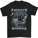 American Eagle Garage Motorbike Motorcycle Mens T-Shirt Cotton Gildan Black