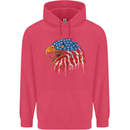 American Eagle USA Flag July 4th Childrens Kids Hoodie Heliconia