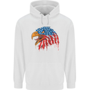 American Eagle USA Flag July 4th Childrens Kids Hoodie White