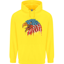 American Eagle USA Flag July 4th Childrens Kids Hoodie Yellow