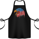 American Eagle USA Flag July 4th Cotton Apron 100% Organic Black