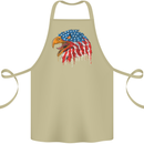 American Eagle USA Flag July 4th Cotton Apron 100% Organic Khaki