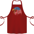 American Eagle USA Flag July 4th Cotton Apron 100% Organic Maroon