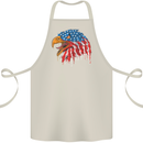 American Eagle USA Flag July 4th Cotton Apron 100% Organic Natural