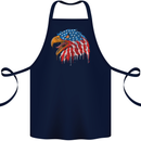 American Eagle USA Flag July 4th Cotton Apron 100% Organic Navy Blue
