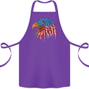 American Eagle USA Flag July 4th Cotton Apron 100% Organic Purple