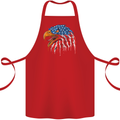 American Eagle USA Flag July 4th Cotton Apron 100% Organic Red