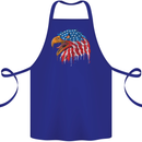 American Eagle USA Flag July 4th Cotton Apron 100% Organic Royal Blue