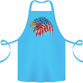 American Eagle USA Flag July 4th Cotton Apron 100% Organic Turquoise