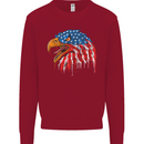American Eagle USA Flag July 4th Kids Sweatshirt Jumper Red
