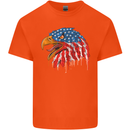 American Eagle USA Flag July 4th Kids T-Shirt Childrens Orange