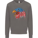 American Eagle USA Flag July 4th Mens Sweatshirt Jumper Charcoal