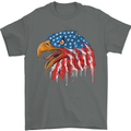 American Eagle USA Flag July 4th Mens T-Shirt Cotton Gildan Charcoal