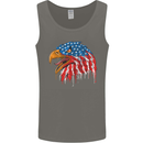 American Eagle USA Flag July 4th Mens Vest Tank Top Charcoal