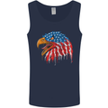 American Eagle USA Flag July 4th Mens Vest Tank Top Navy Blue