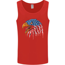 American Eagle USA Flag July 4th Mens Vest Tank Top Red