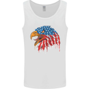 American Eagle USA Flag July 4th Mens Vest Tank Top White