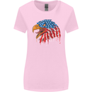 American Eagle USA Flag July 4th Womens Wider Cut T-Shirt Light Pink