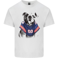 American Football Bulldog With Tattoos Kids T-Shirt Childrens White