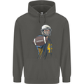 American Football Player Holding a Ball Childrens Kids Hoodie Storm Grey