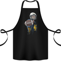 American Football Player Holding a Ball Cotton Apron 100% Organic Black