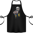 American Football Player Holding a Ball Cotton Apron 100% Organic Black